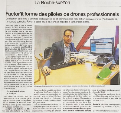 Factor'IT - Les formations de pilotes de drone dans Ouest France